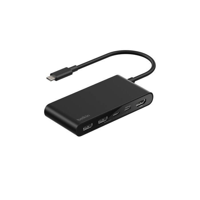 Belkin Connect 5-Port USB-C Hub with Dual USB-C Ports Black