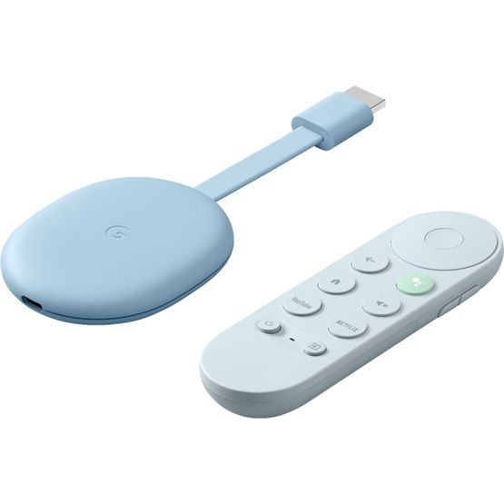 Google Chromecast 4K + Google TV Blue