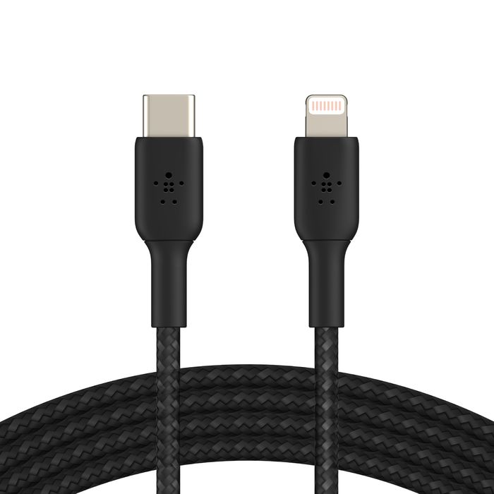 Belkin Braided USB-C to Lightning Cable 2m Black