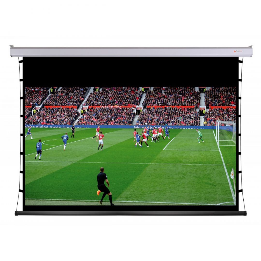 Funscreen Matt White Tensioned Motor 213x320 cm Format 16:9