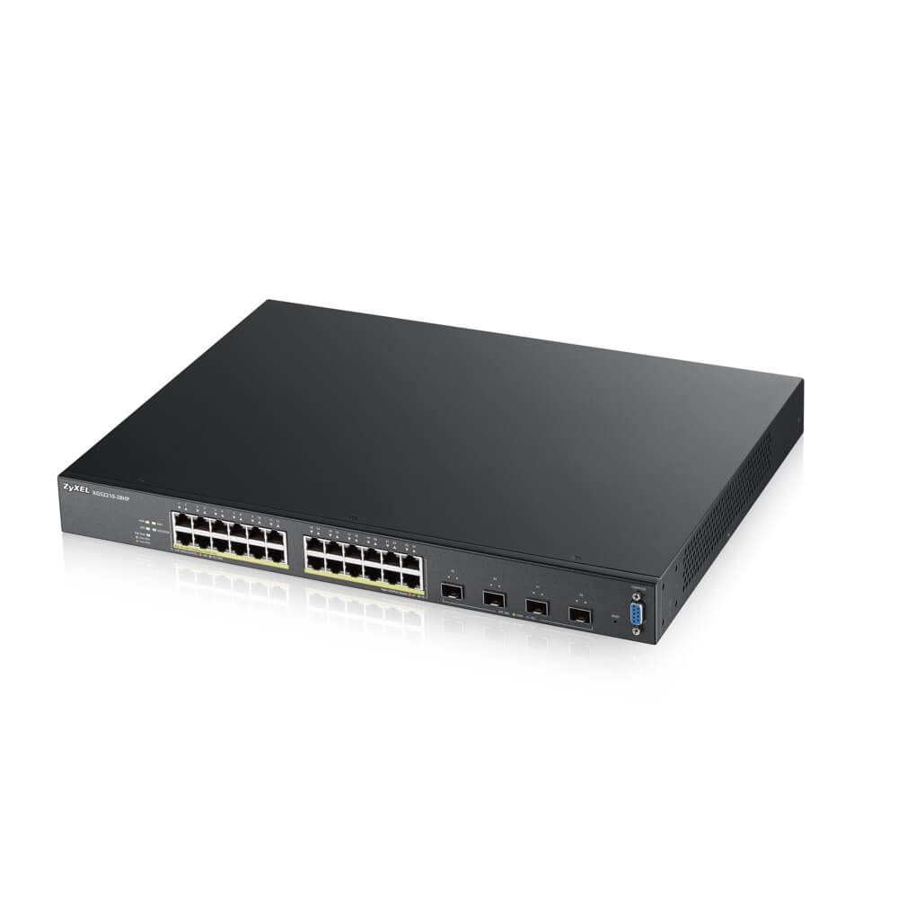 ZyXEL XGS2210-28HP 24-port GbE Layer 3 Access PoE Switch with 10GbE Uplink