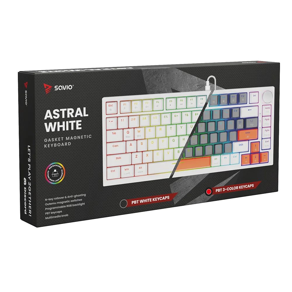 Savio Astral OUTEMU Jade 3-color Gaming Keyboard White US