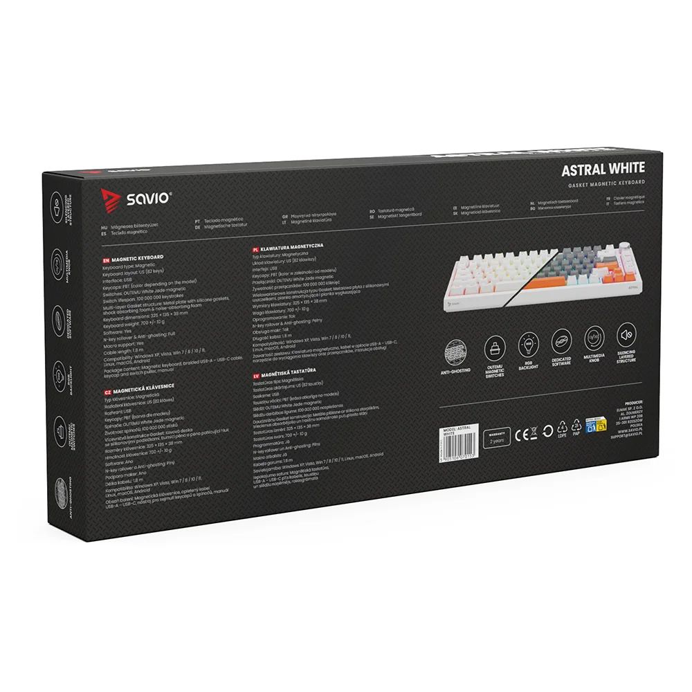 Savio Astral OUTEMU Jade Gaming Keyboard White US