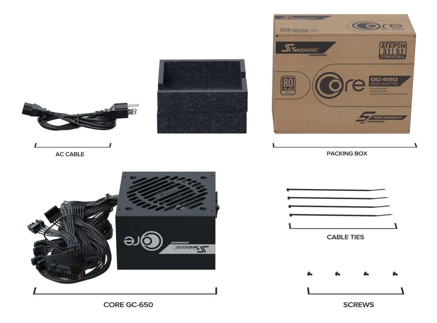 Seasonic 650W 80+ Gold Core GC ATX 3.1