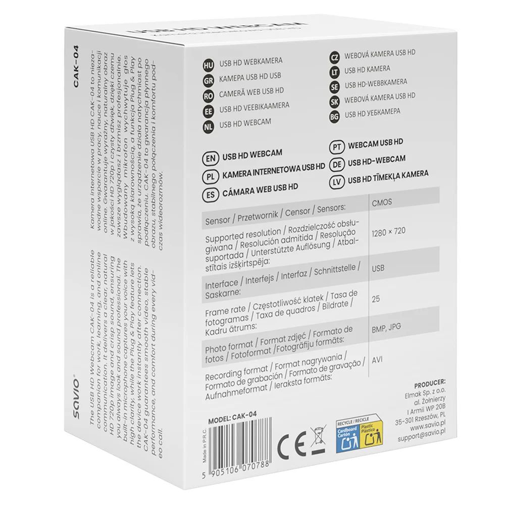 Savio CAK-04 Webkamera Black