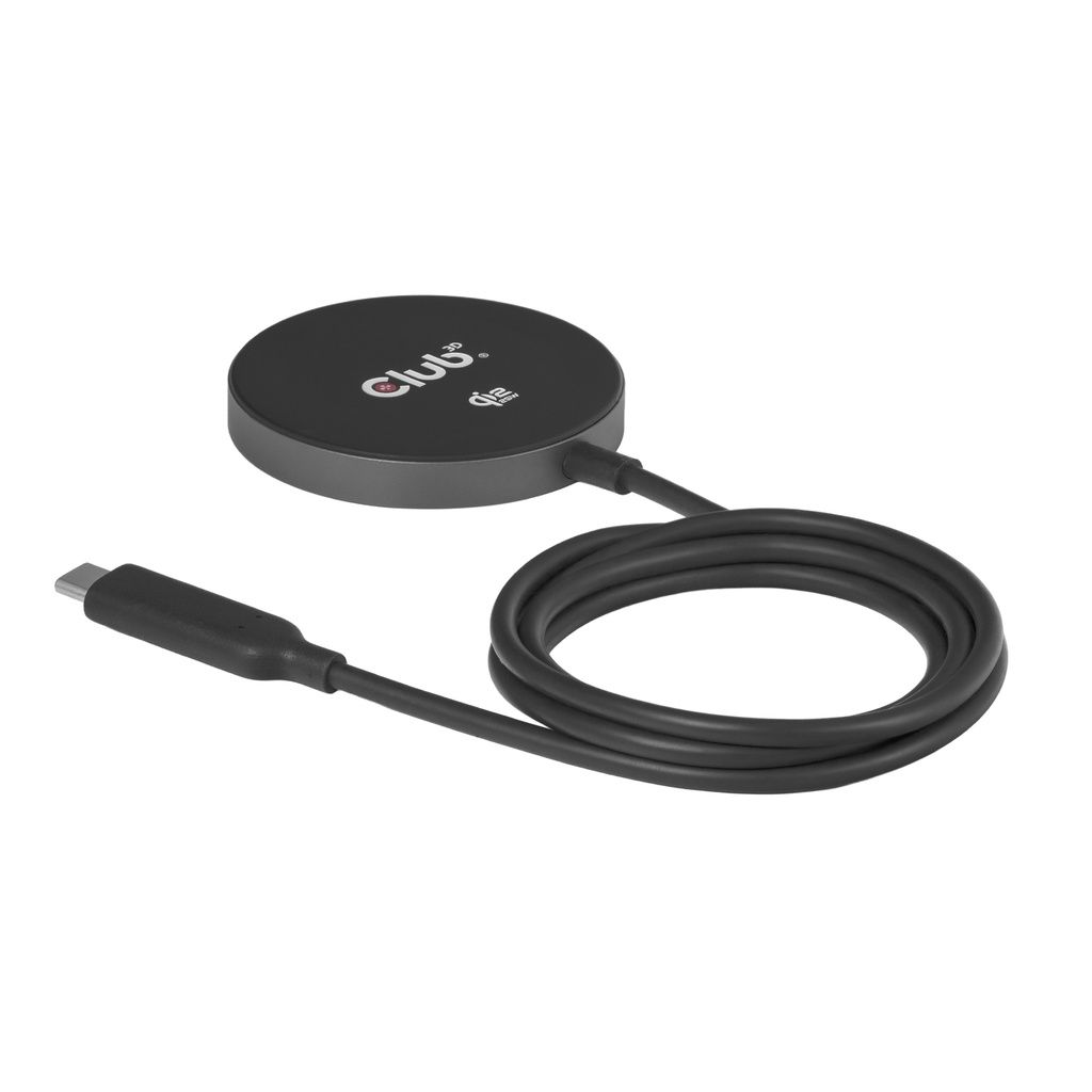Club3D CAC-3027 Qi2 25W Wireless Charger Qi Certified MagSafe Compatible Magnetic Pad Black