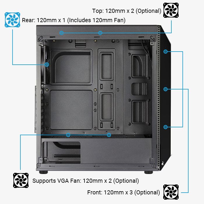 Aerocool Shard RGB Window Black