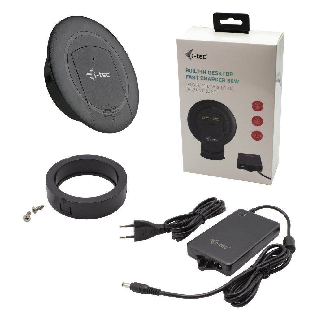 I-TEC Built-in Desktop Fast Charger 96W