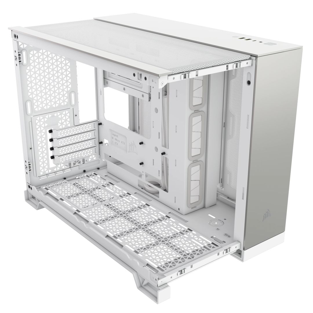 Corsair 2500X Tempered Glass White/Satin Gray Alloy