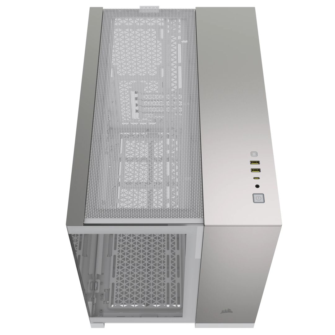 Corsair 2500X Tempered Glass White/Satin Gray Alloy