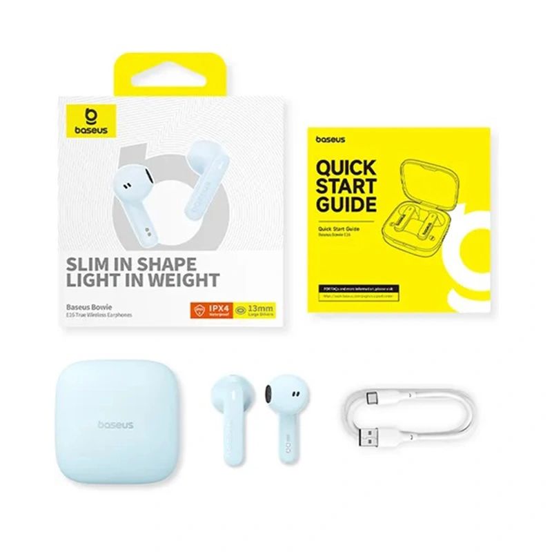 Baseus Bowie E16 Bluetooth Headset Blue