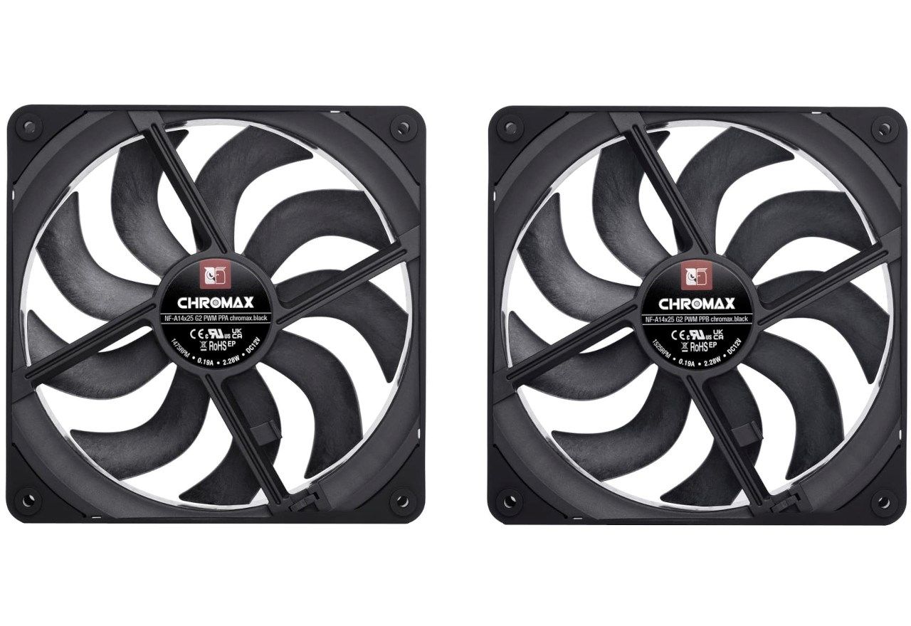 Noctua NF-A14x25 G2 PWM Sx2-PP chromax.black