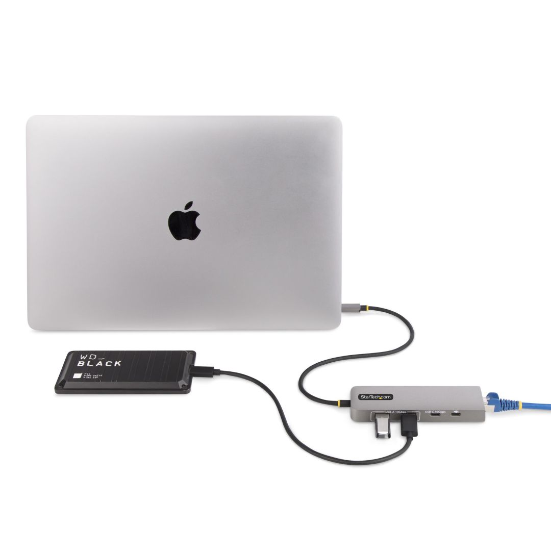 Startech 3-Port USB-C Hub with 2.5 Gbps Ethernet and 100W Power Delivery Pass-Through Port