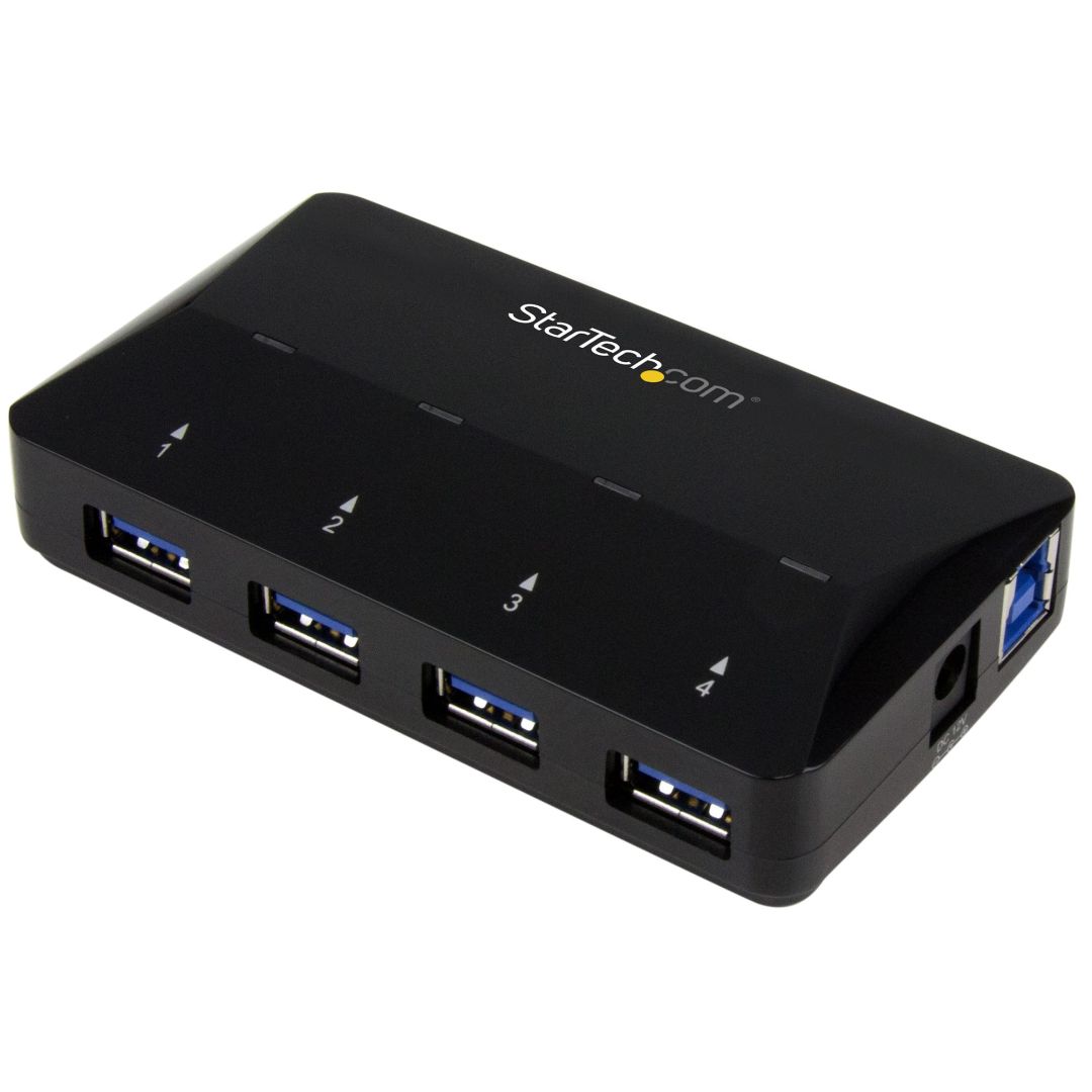 Startech 4-portos USB3.0 HUB Black