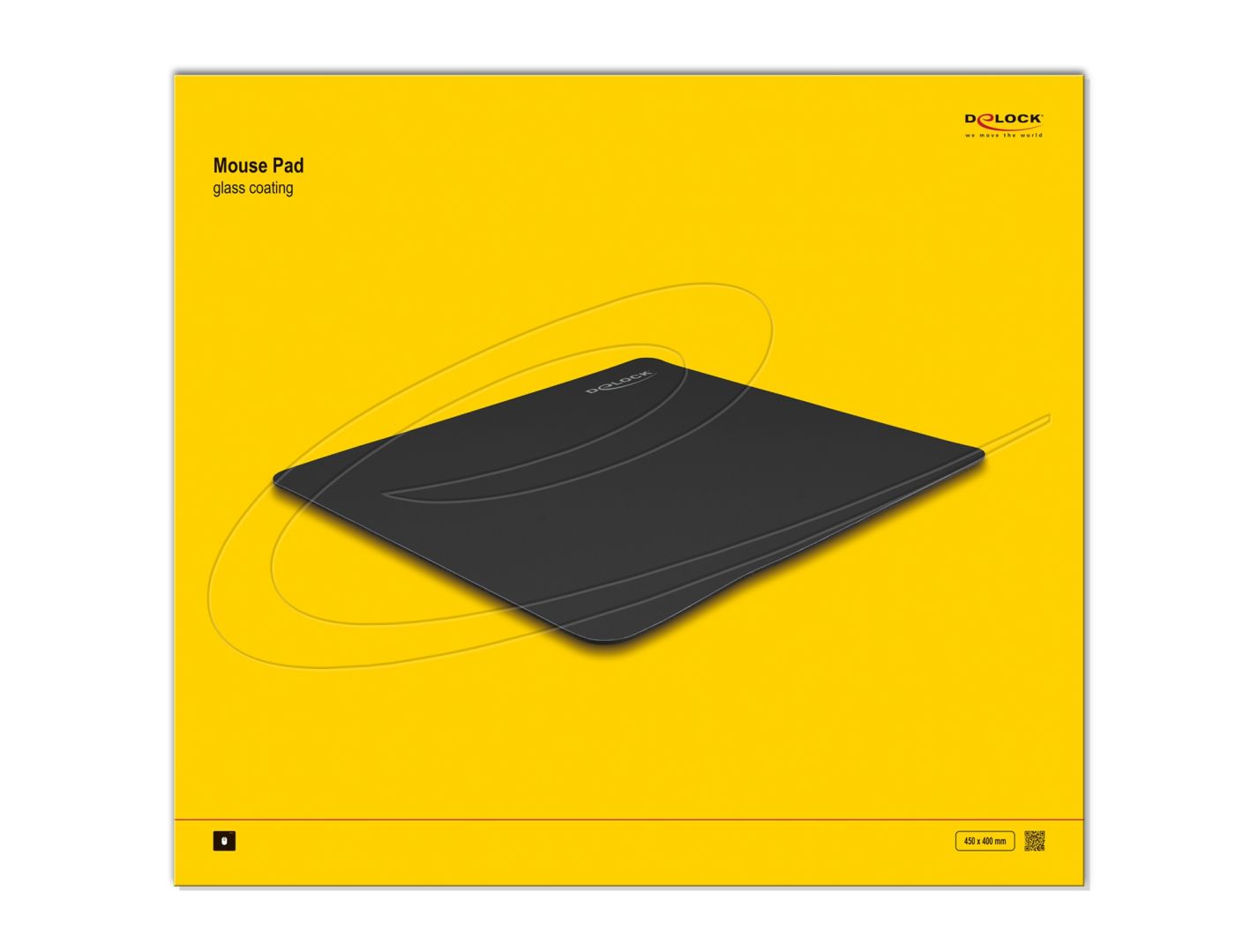 DeLock Glass Coating Egérpad Black