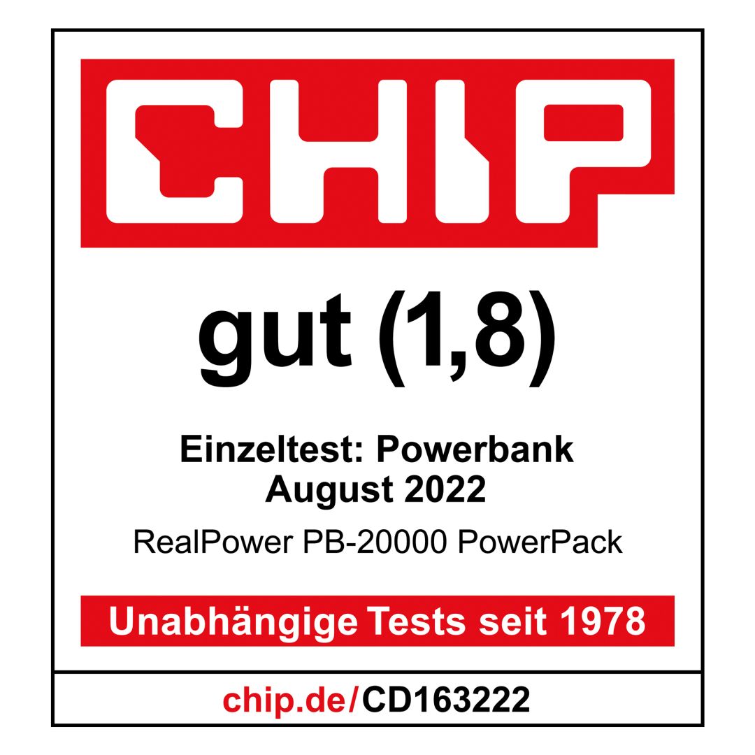 Realpower PB-20000 Startseite 20000mAh PowerBank Yellow