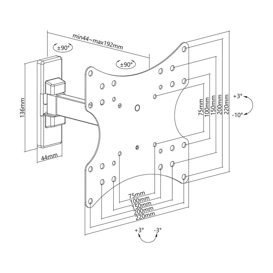 Stell SHO 4520 TV Wall Mount Fix 23