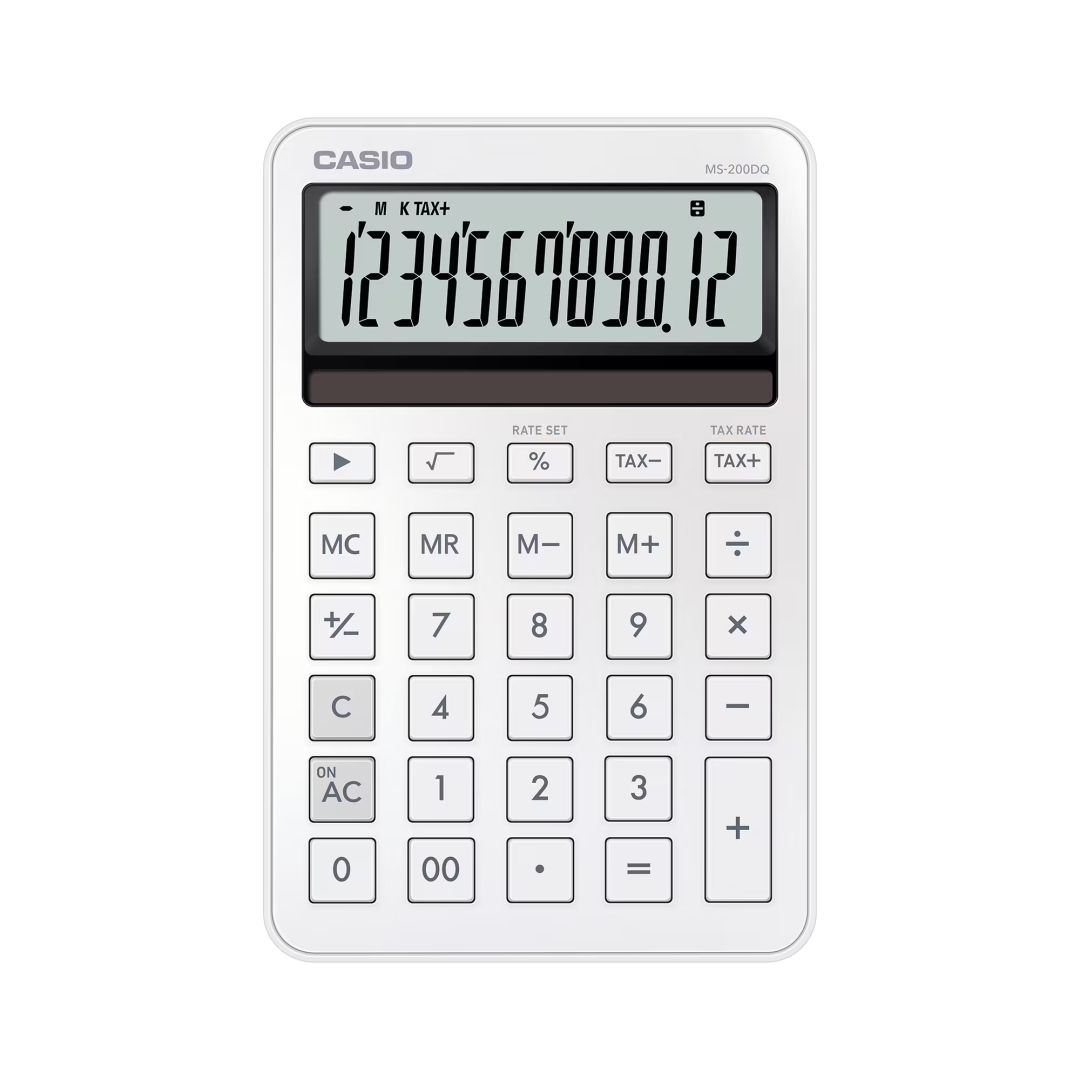 Casio MS-200DQ-WE Asztali számológép White