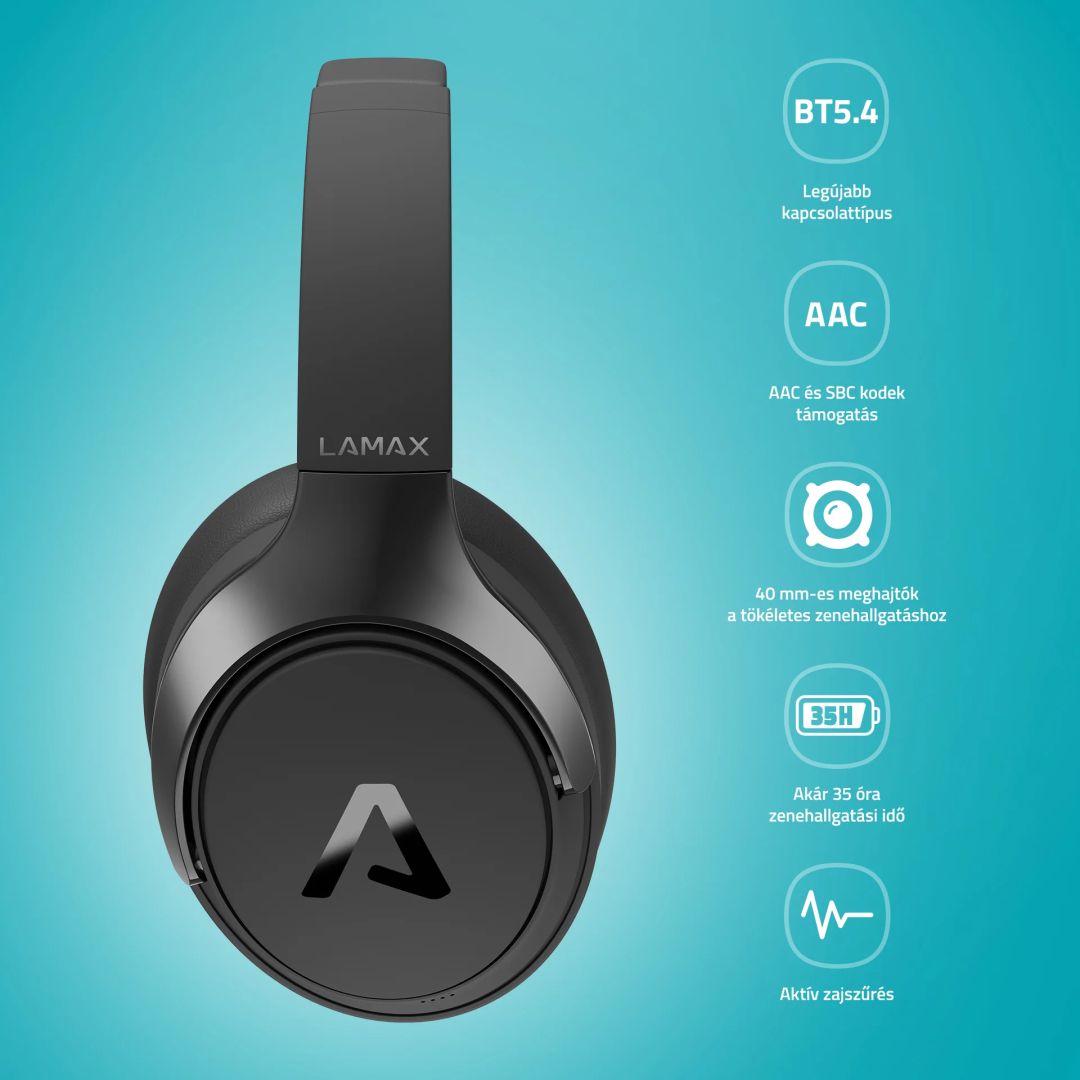 Lamax MuseComfort1 ANC Bluetooth Headset Black