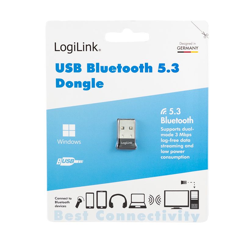 Logilink Bluetooth 5.3 adapter USB-A with LED Black