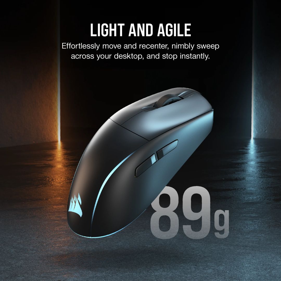 Corsair M75 Gaming Wireless Bluetooth Lightweight RGB Gaming mouse Black
