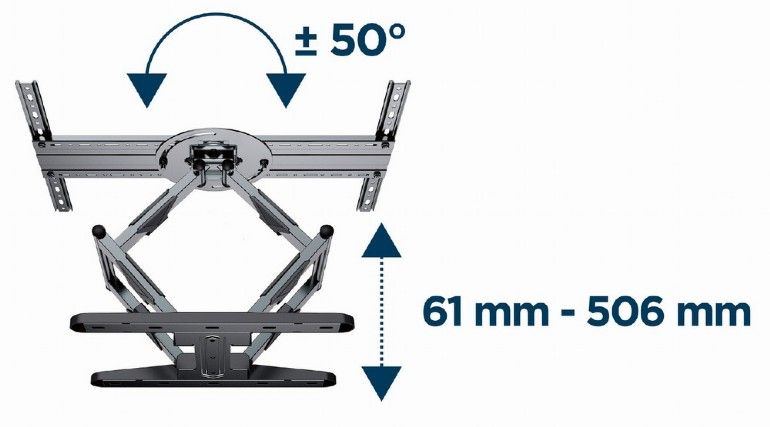 Gembird WM-80STR-01 Rotating full motion TV wall mount 40