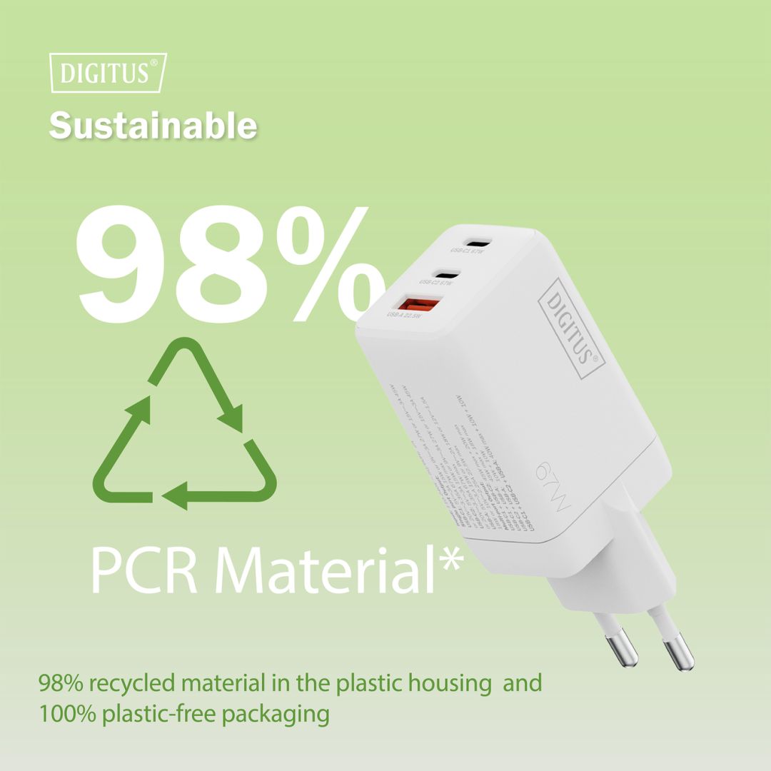 Digitus DA-10303 67W USB GaN Charger White