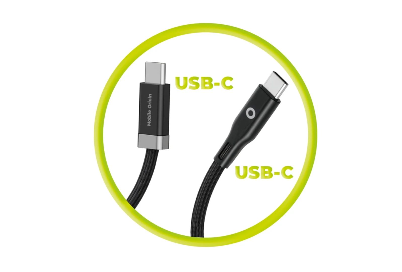 Mobile Origin 60W Magnetic StayCable USB-C to USB-C 1,5m Black