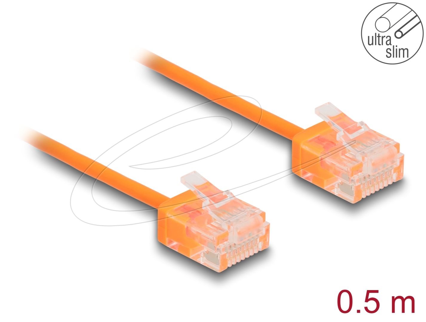 DeLock CAT6 U-UTP Patch Cable 0,5m Orange