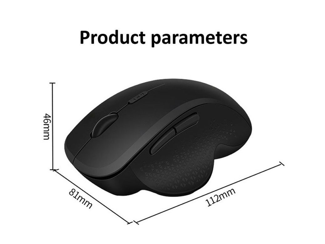 EQuip 6-Button Dual Mode Wireless Mouse Black