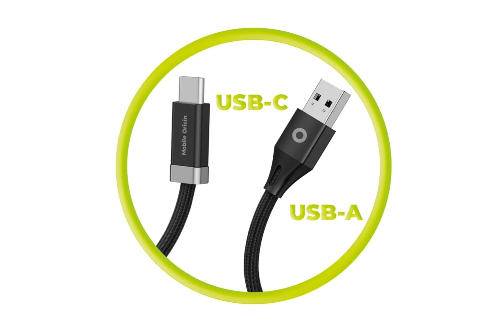 Mobile Origin 27W Magnetic StayCable USB-C to USB-A 1,5m Black
