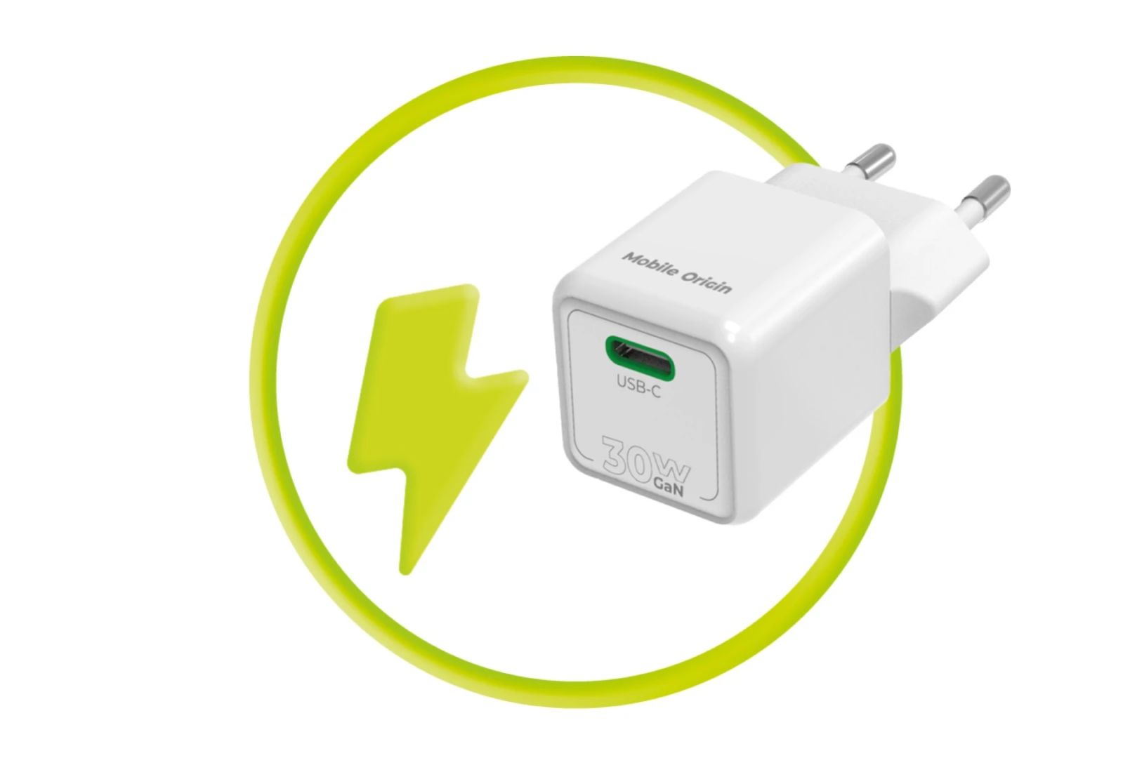 Mobile Origin 30W Mini Charger PW23 USB-C White