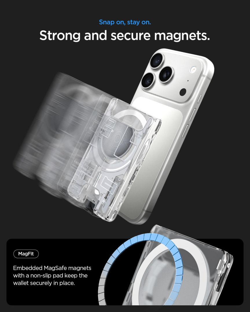 Spigen Ultra Hybrid Wallet MagSafe Zero One White