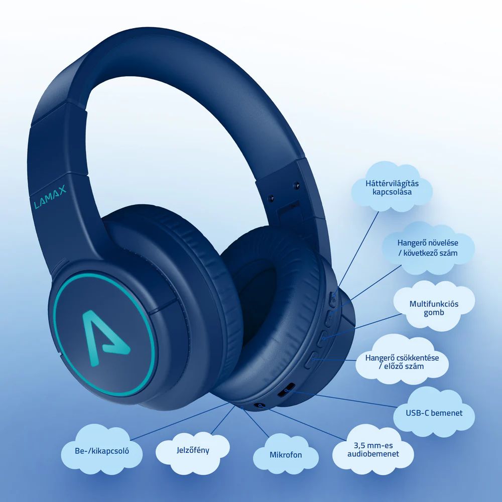 Lamax GlowKid1 Bluetooth Headset Blue