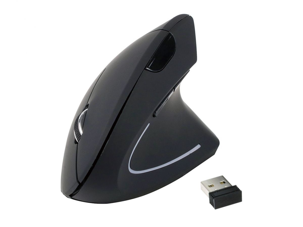 EQuip Ergonomic Wireless Mouse Black