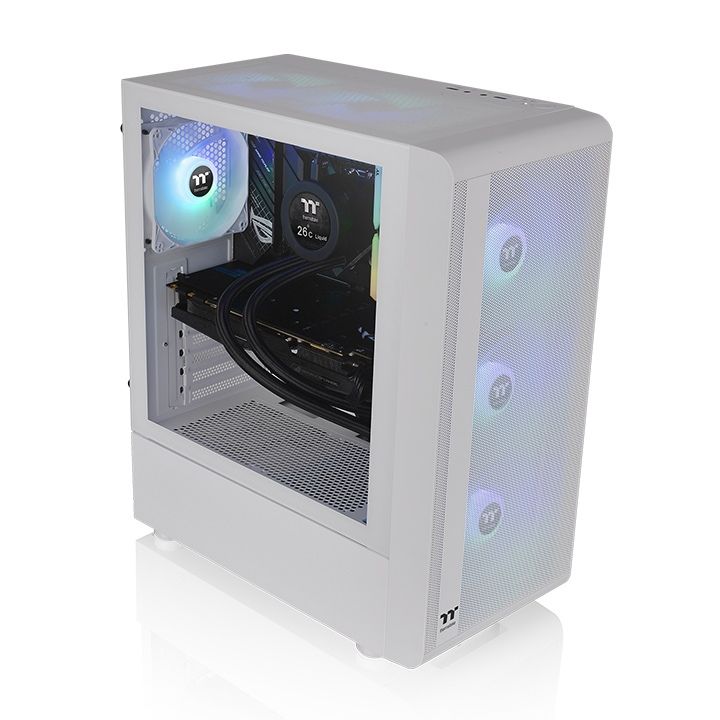 Thermaltake S200 TG ARGB Tempered Glass Snow White