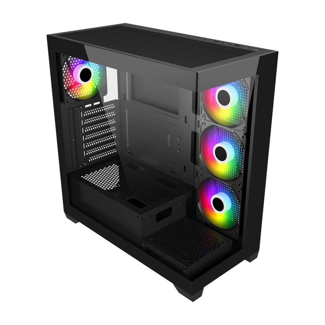 FSP M340 RGB Tempered Glass Black