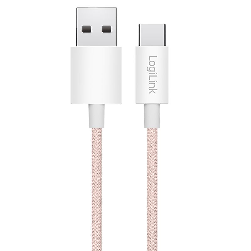 Logilink USB 2.0 Type-C C/M - A/M 60W cable 1m Pink