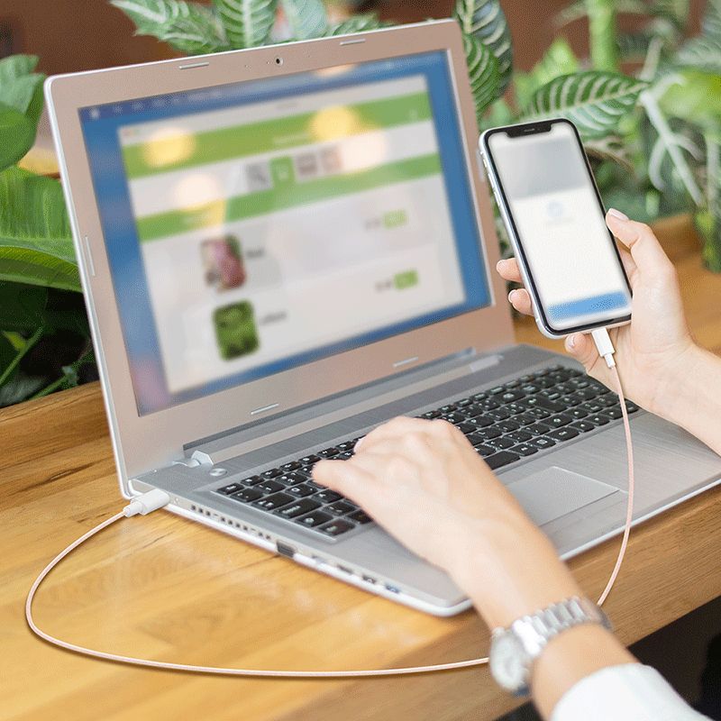 Logilink USB 2.0 Type-C C/M - A/M 60W cable 1m Pink