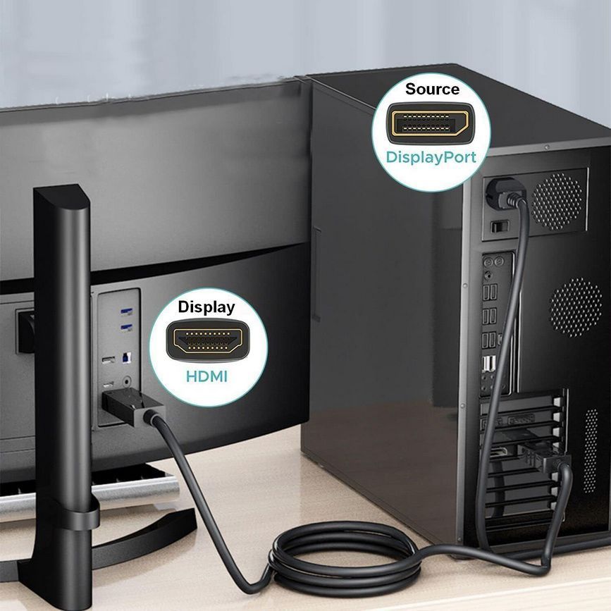 EQuip DisplayPort to HDMI Adapter Cable 3m Black