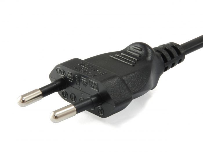 EQuip High Quality Power Cord C7 to 2pin Euro 1,8m Black