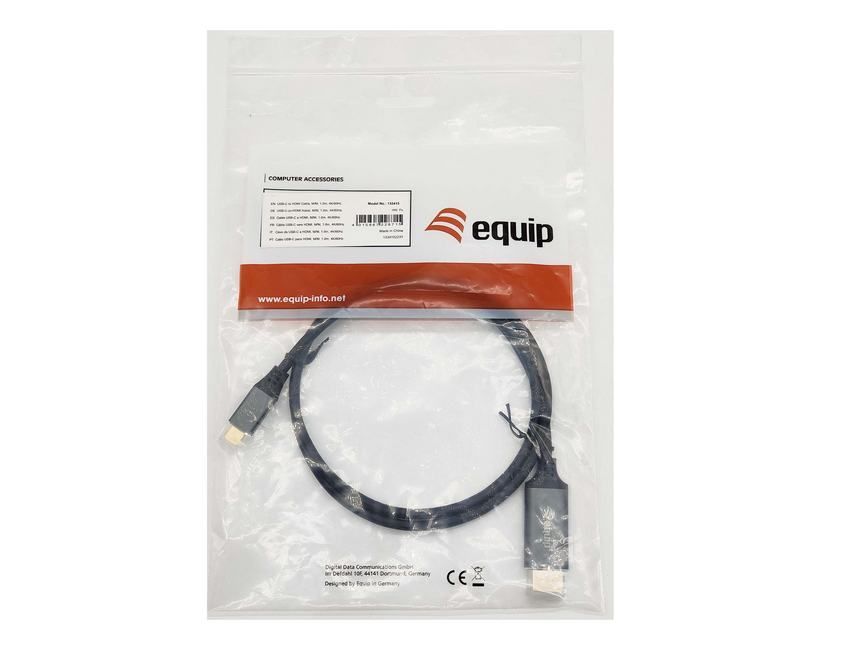 EQuip USB-C to HDMI 4K/60Hz cable 1m Black