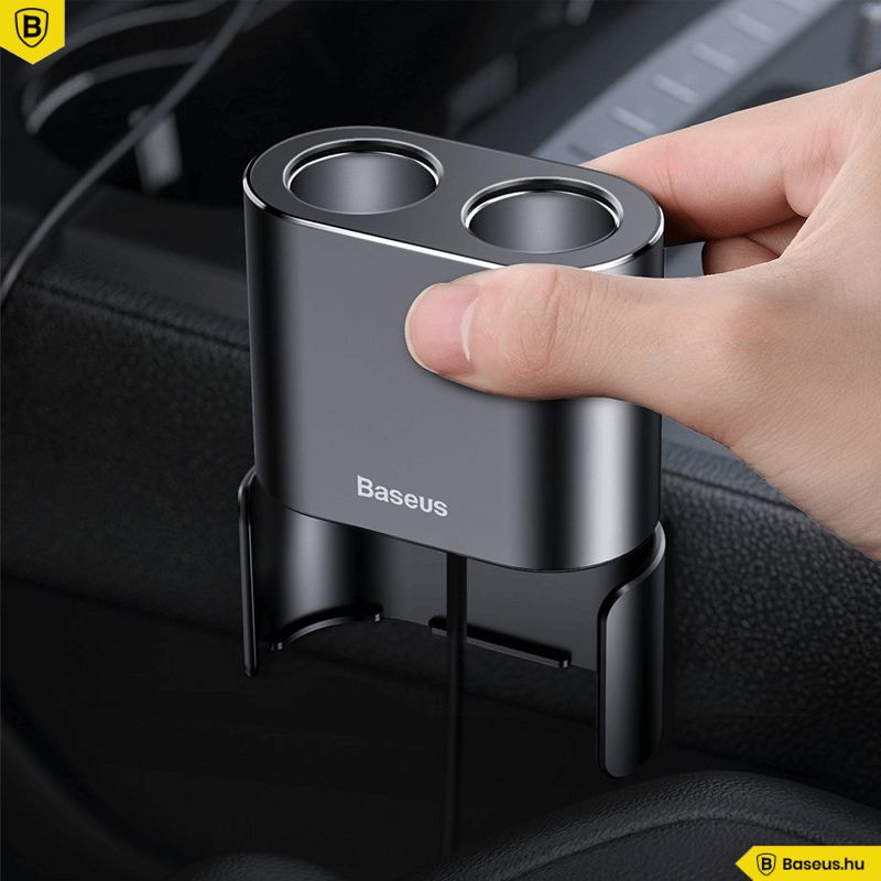 Baseus High Efficiency 2 Car Charger Black