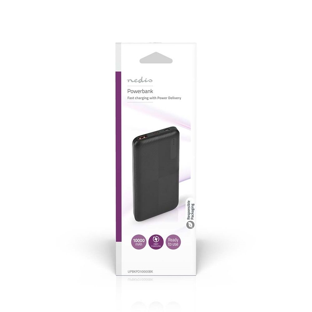 Nedis UPBKPD10000BK 10000mAh Powerbank Black