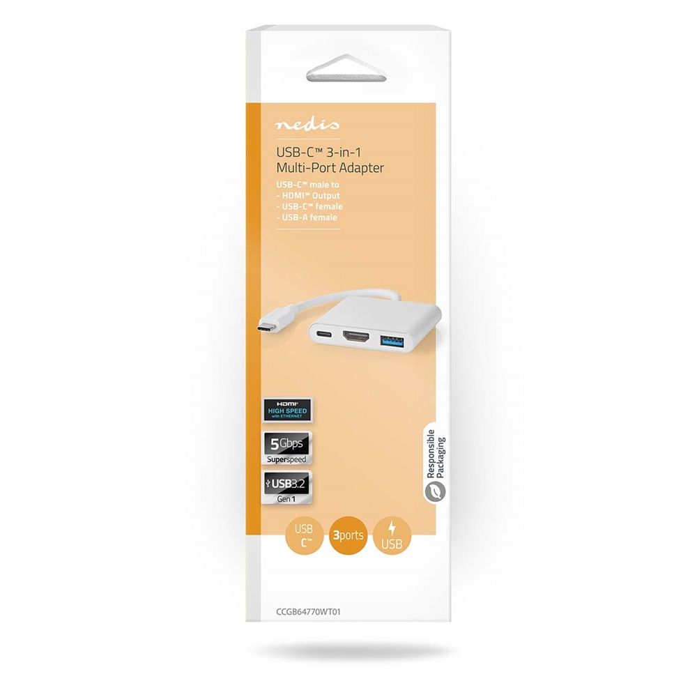 Nedis CCGB64770WT01 USB Multi-Port Adapter White