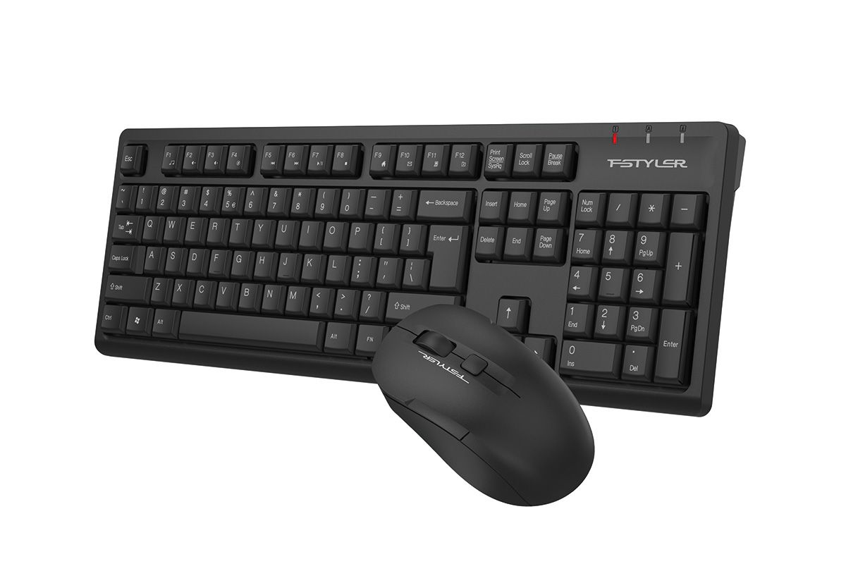 A4-Tech FStyler FG1200 Wireless Keyboard Combo Black US
