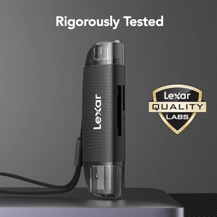 Lexar Dual-Slot USB-A/C Card Reader Black