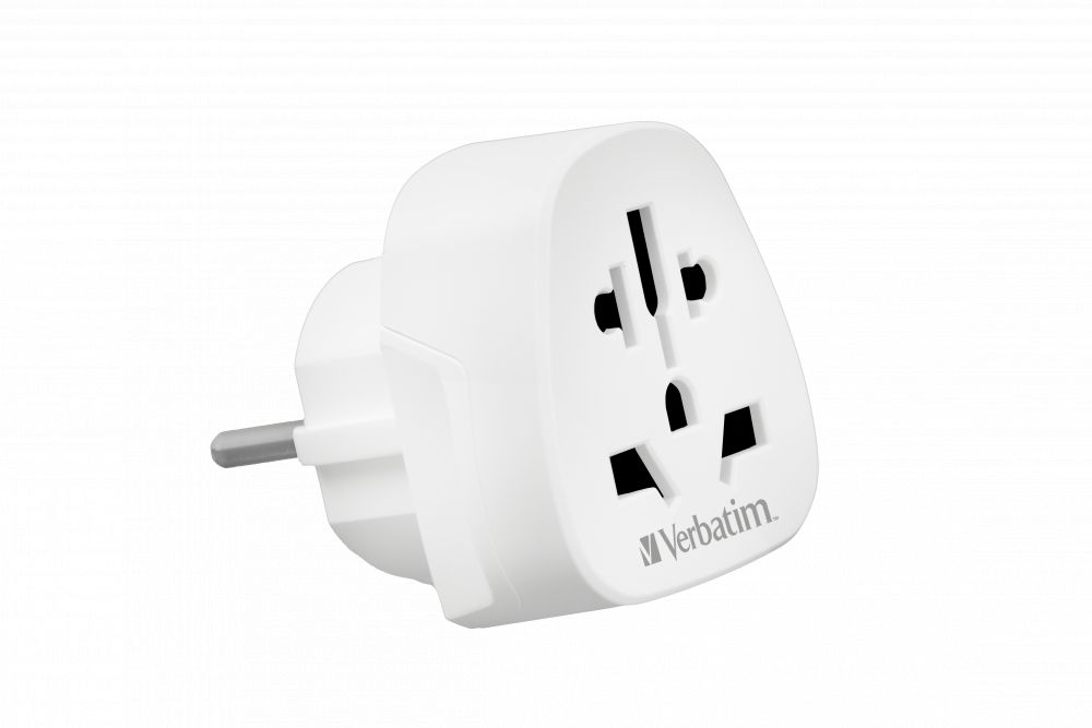 Verbatim World to Europe Adapter Travel Plug White