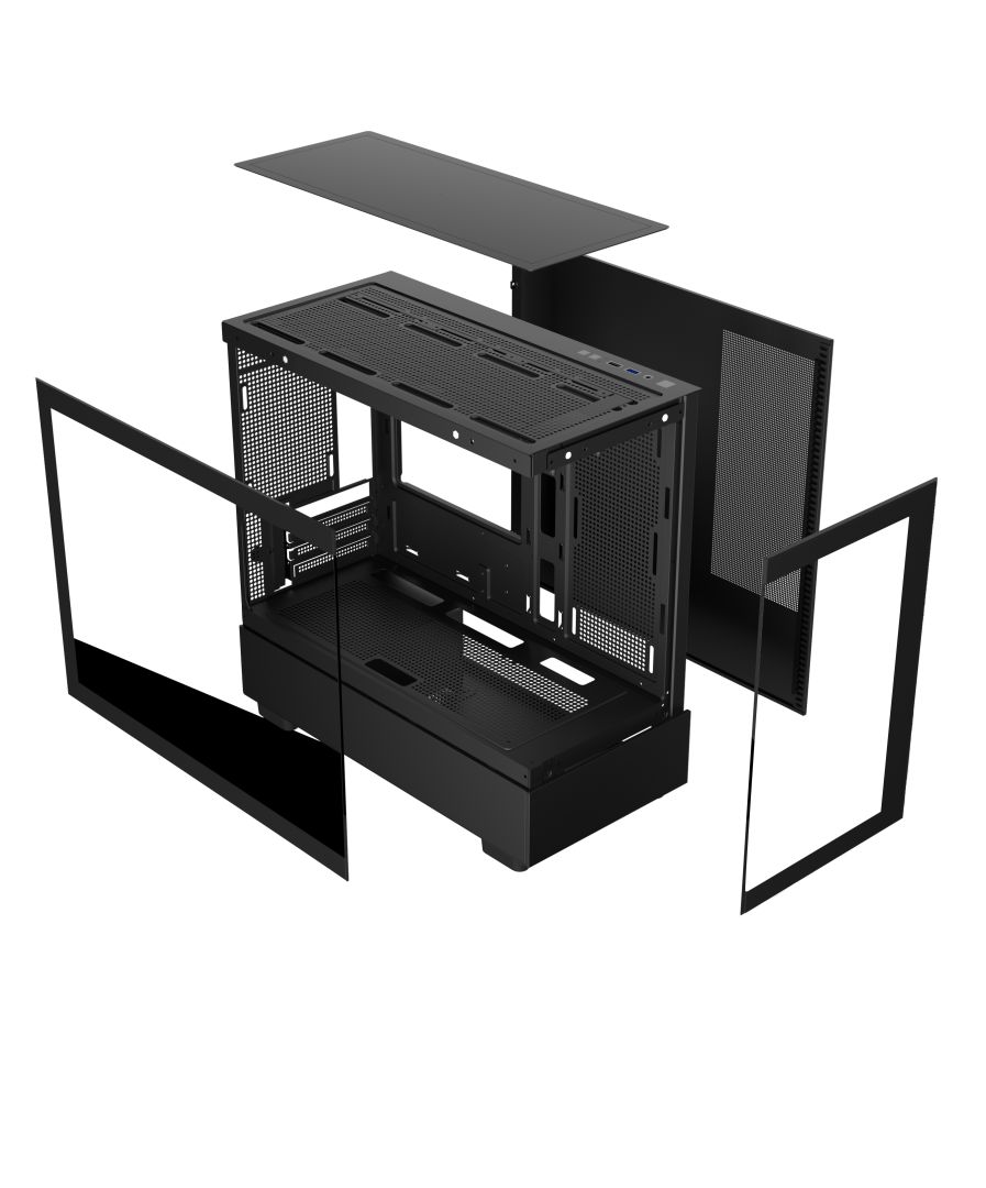 Keep Out XC-301 GLASS RGB Tempered Glass Black