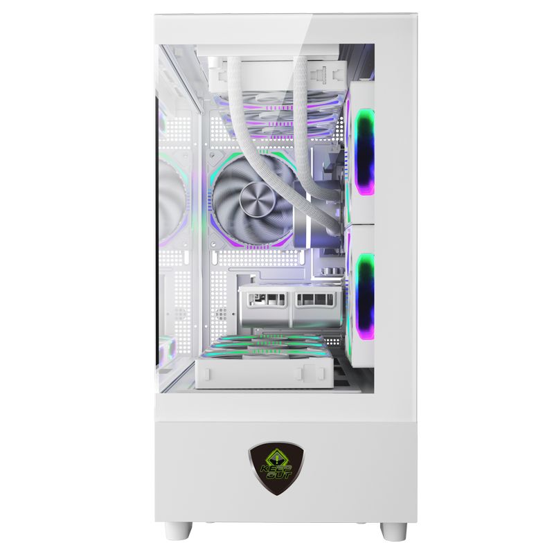Keep Out XC-301W GLASS RGB Tempered Glass Black